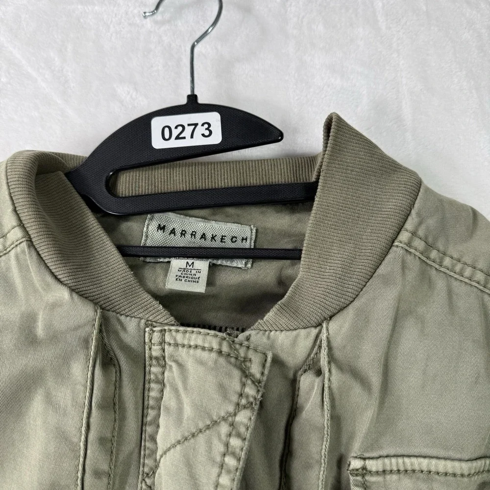 Marrakech Military Utility Jacket Medium Army Green‎ Cargo Pockets Anthropologie